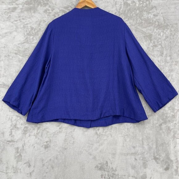 Niche Nilgun Derman Blue Button Front Tunic Top Artistic Lagenlook - Picture 7 of 10